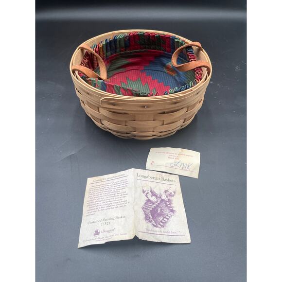 1994 Longaberger Unstained Darning Basket 15521 - Picture 4 of 6